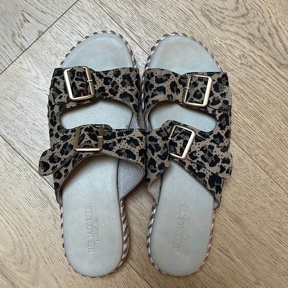Ilse Jacobsen sandals - size 41, leopard pattern. - Picture 1 of 2